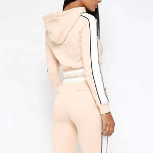 Conjunto Deportivo de Mujer para Invierno, Informal, Ecológico, Lavado, Transpirable, Corto, con Capucha, Cordón Ajustable, Diseño Sólido, Logotipo Personalizado - Product Image 3