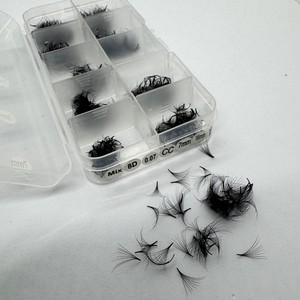 Factory Wholesale Eyelash Extensions PBT Synthetic Fiber <b>Premade</b> <b>Lash</b> <b>Fans</b> 3D–20D Mix Size CC DD LD M Curl OEM Supplier - Product Image 1