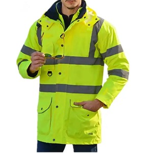 แจ็กเก็ตนิรภัยสะท้อนแสงสีเหลืองมะนาวสำหรับใส่ทำงาน - Product Image 1