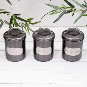 Ensemble de bidons compact en acier inoxydable avec un design élégant adapté aux dortoirs d'appartements, aux petites cuisines et aux fourgonnettes de voyage - Product Image 2