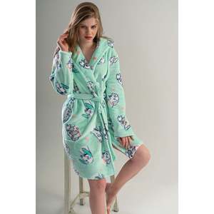 BAYAN SOFT KAPSONLU UZUN KOL CEPLI KISA SABAHLIK - Menthe - Menthe - Product Image 1