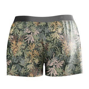 Vêtements de sport décontractés pour hommes Shorts respirants à fleurs en soie imprimée Tissage tissé taille moyenne - Product Image 3