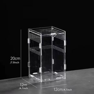 Caja Acrílica Personalizable para Reptiles, Hábitat Ventilado Sólido de Estilo Simple para Jaulas de Cría de Isópodos de Escorpión y Tarántula - Product Image 6