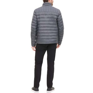 Men's Fashionable Canvas Puffer <b>Jacket</b> for Casual Outdoor <b>Winter</b> Use Breathable Windproof <b>Waterproof</b> Stand Zipper Front Solid - Product Image 2