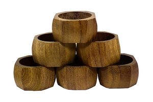Anillo de servilleta de madera natural hecho a mano de alta calidad con patrón de lujo para cenar todos los días al precio más barato por Aaliyan Impex - Product Image 5