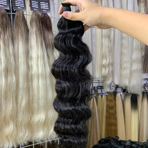 ผมต่อขนาดใหญ่สีดำหยักศกธรรมชาติขนาด60ซม. ผมหยิกหยักศก - Product Image 1