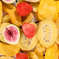 Complete gedroogde gemengde fruit- en groentesnacks, kant-en-klaar, knapperig, zoet passievrucht, gedroogde champignons, bulkverpakking
