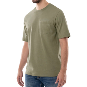 Camiseta de Punto Personalizada OEM de Lujo para Hombre, Talla Grande, 220 GSM, Algodón Transpirable de Secado Rápido, Camisetas Lisas de Alta Calidad - Product Image 5