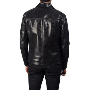 Veste en cuir zippée pour homme, vêtements de mode d'extérieur, col rabattu, manches longues, veste en cuir PU brillant pour homme, livraison DDP - Product Image 4