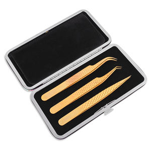 Pinzas de Acero Inoxidable para Extensión de Pestañas al por Mayor, Pinzas de Volumen de 45 Grados, Herramientas Profesionales para Artistas de Pestañas - Product Image 3