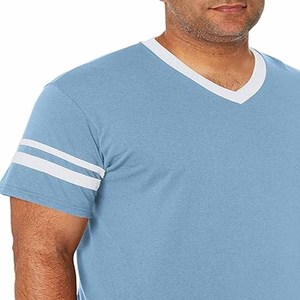 Camiseta Deportiva con Estampado Gráfico a Rayas Raglán, Corte Regular, para Entrenamiento, Casual, Fútbol, Ropa Deportiva, Jersey de Béisbol, Subida por Dress Sports - Product Image 3