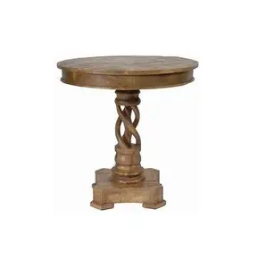 High Quality Indian Solid Mango Wood Round Shape Coffee Table For Living Room Furniture Use Best Tea Table for Cafe