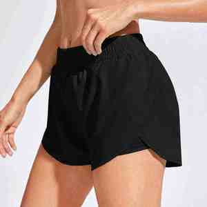 Shorts Deportivos de Verano para Mujer, Ligeros, para Entrenamiento y Yoga, Color Rojo Durazno, Cintura Alta, Ajustados - Product Image 6