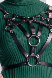 Ceinture harnais en cuir pour femmes ceinture réglable à la mode à la mode et Design parfait porter tous les jours cadeau son LWH-0092 - Product Image 5