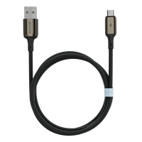 Proove métal dense Micro USB 2.4A charge câble de données tressé en Nylon pour chargeur de téléphone portable Android câble de Date couleur noire