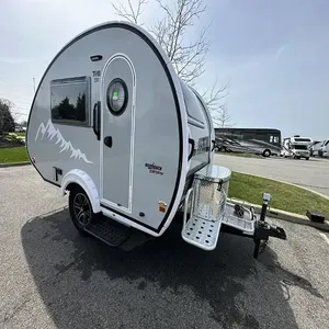 Venta Caliente al por Mayor de Mini Autocaravana Tipo Lágrima, Ligera, de Aluminio, Estándar Australiano, Remolque Pequeño para Campamento, Color Gris, 4-6 - Product Image 4