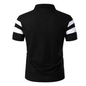 เสื้อแขนสั้นสำหรับผู้ชายเสื้อพิมพ์โลโก้ด้านหน้าแบบเป็นทางการผ้าสแปนเด็กซ์/ โพลีเอสเตอร์ระบายอากาศได้ดี - Product Image 5