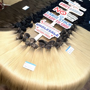 Extensions de cheveux tissés à la main de qualité supérieure, cheveux humains vietnamiens, double trame, cheveux vierges bruts, mèches de cheveux tissés à la main - Product Image 6