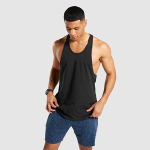 2023 logotipos personalizados hombres entrenamiento algodón transpirable negro Stringer Tank Top hombres muscle Stringers - Product Image 1