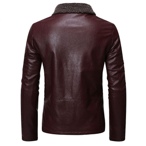 Venta al por mayor 2025 chaqueta de cuero de los hombres en el precio bajo transpirable a prueba de viento de talla grande de alta calidad chaqueta de cuero de los hombres servicio del OEM - Product Image 4