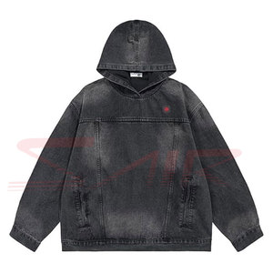 Sudadera con Capucha Extra Grande para Hombre, 100% Algodón, con Logotipo Personalizado, Lavado Ácido, Resistente al Viento, Ecológica, de Manga Larga, Estilo Urbano - Product Image 6