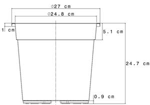 Macetas de vivero de alta calidad, varios colores, 27 cm de diámetro, 9 litros, maceta de plantas de plástico reciclado, palé de PVC PP duradero embalado - Product Image 3