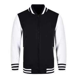 Blouson de baseball universitaire avec logos brodés sur mesure pour hommes Bomber léger et décontracté à boutons coupe ajustée Vente en gros OEM uni - Product Image 1