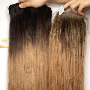 ใหม่2024ผมต่อ100% เหมือนผมมนุษย์ผมต่อจากเวียดนามสีอ่อนสำหรับวิกผมตรงเป้าหมาย - Product Image 1