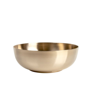 Accessoires de cuisine design vintage de qualité supérieure bol de service en métal doré de forme ronde support à dessert pour les collations - Product Image 6