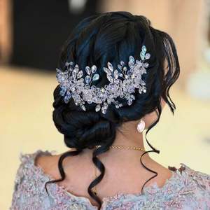 Bridella BHP882-S Silver <b>Pearl</b> <b>Headband</b> with Rhinestone & Crystal Comfortable Fit for Weddings Proms Formal Events - Product Image 4