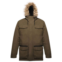 Chaqueta Parka de Tela para Hombre, Estilo Nuevo, Transpirable, Color Verde Oliva Oscuro, con Chaqueta Parka Cómoda para Hombre