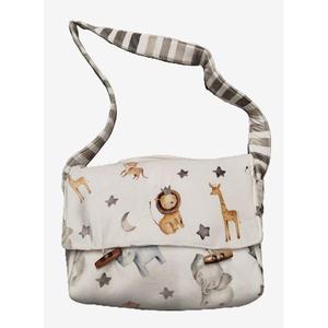 Bolso de Hombro de Terciopelo con Diseño de Safari en Acuarela - Bolso Tote Funcional - Product Image 1