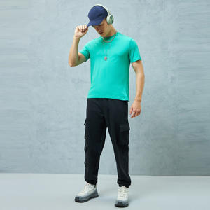 กางเกงกีฬาขายาวลำลองสำหรับผู้ชาย, กางเกงเอวสูงปานกลางทรงหลวมมีเชือกผูกกระเป๋า100% ผ้าฝ้ายกันลมระบายอากาศได้ดีปรับแต่งได้ - Product Image 6