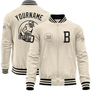 Chaqueta Universitaria de Lana para Hombre, Logotipo Frontal Personalizado Bordado, Ecológica, Cortavientos, Invierno, Baloncesto, Lujo - Product Image 1