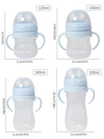 Biberón Portátil de Cuello Estándar de 125 ml, 150 ml, 260 ml, 330 ml, Libre de BPA y BPS, Venta al por Mayor