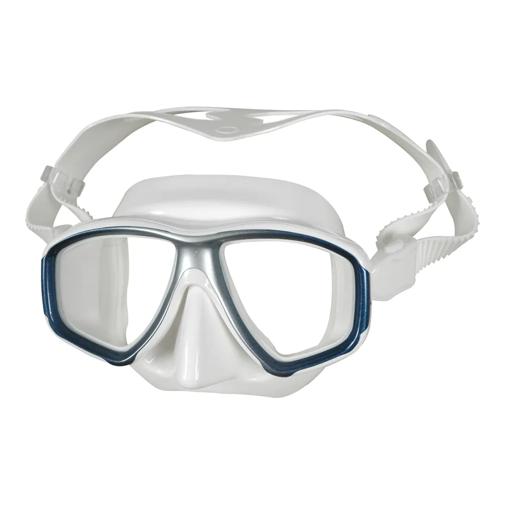 Duas lentes White Silicone Mask para Snorkeling e Mergulho