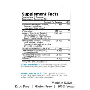 Dewasa 60 Kapsul 30 pasokan Melatonin tidur suplemen non-kebiasaan membentuk Ashwagandha Magnesium <span class=keywords><strong>Herbal</strong></span> tidur bantuan tidur lebih lama - Product Image 2