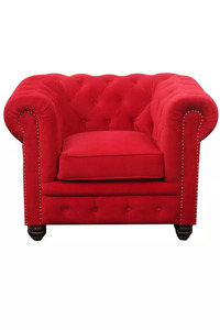 Modern Hot Sale Upholstered Single <b>Design</b> <b>Leather</b> Velvet <b>Sofa</b> Living Room Furniture Fabric Velvet Lounge Chair High Back Couches - Product Image 5