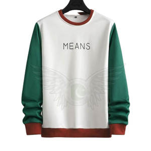 Mode à la mode hommes sweat impression personnalisée à manches longues hommes sweat Sports de plein air Polyester blanc sweats - Product Image 1