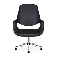 Chaise de bureau pivotante ergonomique Olimpik Legend Chef au design moderne, en cuir véritable, avec structure en aluminium, modèle 76, chaise de secrétaire