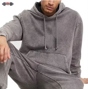 Ensembles de survêtements délavés à l'acide grande taille pour hommes pour l'hiver 100% coton Service OEM coupe-vent et à séchage rapide pour l'extérieur - Product Image 5