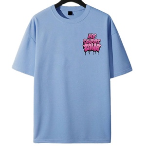 Camisetas Casuales de Manga Corta para Hombre, 100% Algodón, Estampadas, con Logotipo Personalizado, Lisas, Teñidas, Estampado en Blanco, Estilo Urbano, de Alta Calidad - Product Image 1