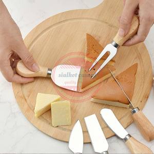 Top vente ensemble de couteaux à fromage en acier inoxydable avec manche en bois pour la cuisine - Product Image 4