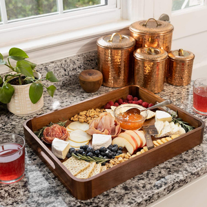 Juego de bandejas de madera para catering de comida rápida, bandeja de almuerzo de madera maciza hecha a mano - Product Image 6