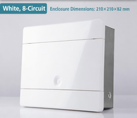 Boîtier de distribution encastré complet pour usage domestique, 8/12/16/24 voies, avec disjoncteurs RXC RCBO et RXD MCB