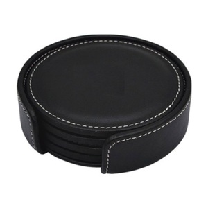 Sous-verre en cuir au design élégant pour la maison, fournitures d'hôtel, sous-verre en cuir pour la table à thé, nouveau style pour les cadeaux de fête de mariage - Product Image 6