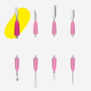 Empujadores de Cutículas al por Mayor con Cuchillas Afiladas de Acero Inoxidable, Empujadores Multifunción con 8 Puntas Diferentes - Product Image 2