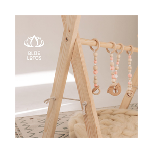 GIMNASIO DE BEBÉ DE MADERA SEGURO ECO FRIENDLY FUN ACTIVIDAD JUGUETES DE LA MEJOR CALIDAD DE VIETNAM - Product Image 1