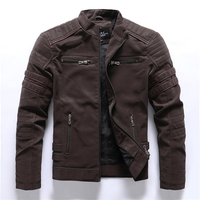 Veste en cuir véritable pour homme, dernière mode, haute qualité, col montant, logo frontal, imperméable, respirante, hiver, vente en gros