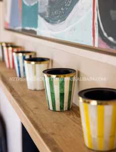 Maceta con incrustaciones de hueso hecha a mano, el mejor jarrón de mesa para decoración para sala de estar, maceta costera barata al por mayor para bodas - Product Image 3